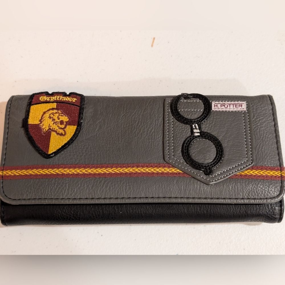 Loungefly Gray and Black Gryffindor Wallet